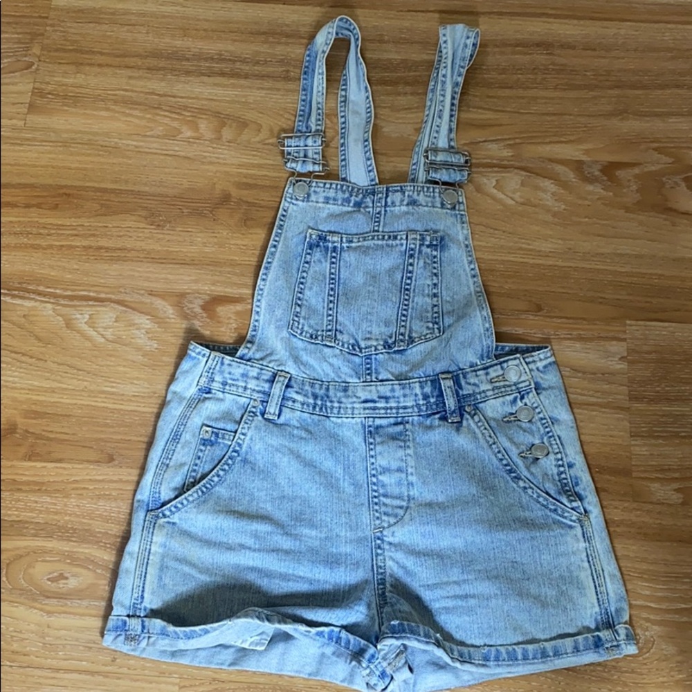 100% cotton TOPSHOP denim overall shorts